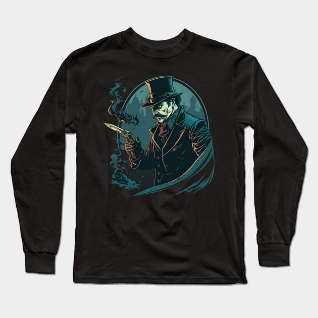 jack the ripper Long Sleeve T-Shirt by Trontee